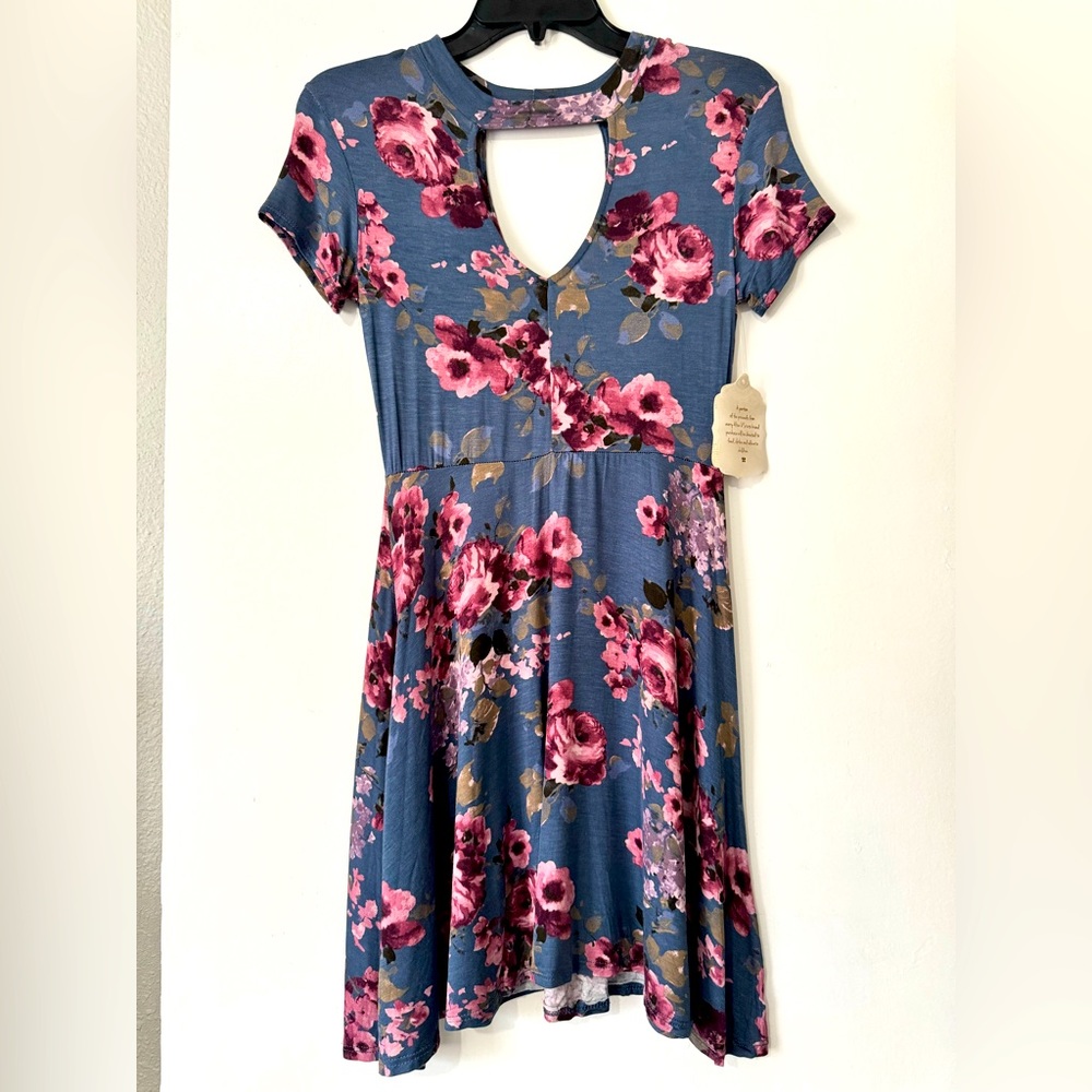 Altar’d State Gray Floral Dress (M)